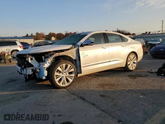 ✅ 2017 Chevrolet Impala Premier • VIN: 2G1145S35H9192409 • Лот: 78433044. Опубликован ранее на Copart с пробегом 52 696 миль. Бесплатный доступ к архиву аукционных продаж из США и подробный отчёт об истории автомобиля на DreamBid. Изображение 1.