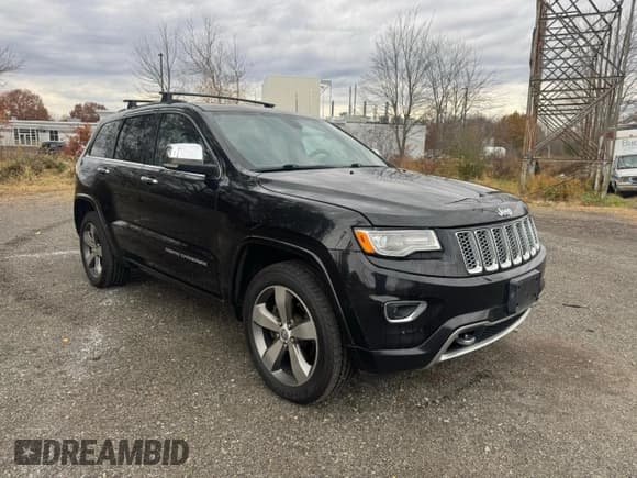 ✅ 2015 Jeep Grand Cherokee Overland • VIN: 1C4RJFCG2FC754749 • Lot: 92074455. Listed on Copart with 193,496 mi. Free auction sales archive from the USA and detailed vehicle history report at DreamBid. Image 1.