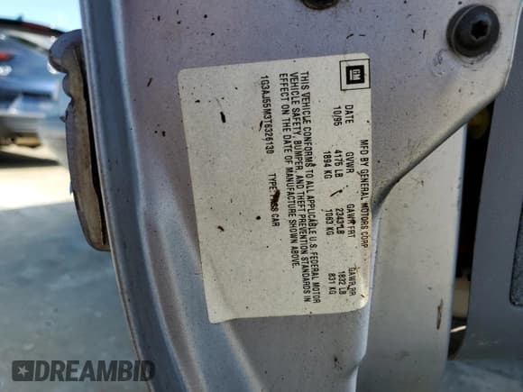 ✅ 1996 Oldsmobile Cutlass Ciera 1SA VX5 • VIN: 1G3AJ55M3T6326130 • Lot: 73877264. Wystawiony na Copart z przebiegiem 74 073 mil. Bezpłatny archiwum sprzedaży aukcyjnych z USA i szczegółowy raport historii pojazdu na DreamBid. Zdjęcie 13.