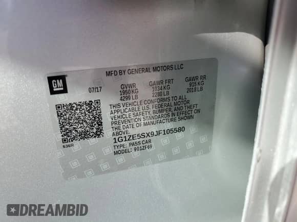 ✅ 2018 Chevrolet Malibu Premier • VIN: 1G1ZE5SX9JF105580 • Lot: 86450005. Wystawiony na Copart z przebiegiem 145 674 mil mil. Skorzystaj z bezpłatnego archiwum sprzedaży aukcyjnych z USA i zobacz szczegółowy raport historii pojazdu na DreamBid. Zdjęcie 13.