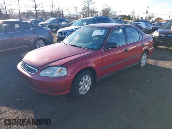 ✅ 1999 Honda Civic LX • VIN: 1HGEJ6673XL001325 • Lot: 43841066. Listed on IAAI with 109,160 mi. Free auction sales archive from the USA and detailed vehicle history report at DreamBid. Image 2.