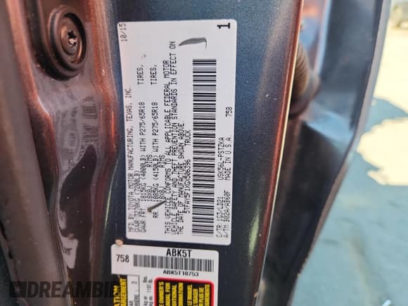 ✅ 2016 Toyota Tundra Platinum • VIN: 5TFAY5F1XGX506396 • Lot: 71361505. Listed on Copart with 166,500 mi. Free auction sales archive from the USA and detailed vehicle history report at DreamBid. Image 12.