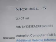 ✅ 2024 Tesla Model 3 • VIN: 5YJ3E1EA2RF870661 • Lot: 41562281. Wystawiony na IAAI z przebiegiem 3 407 mil. Bezpłatny archiwum sprzedaży aukcyjnych z USA i szczegółowy raport historii pojazdu na DreamBid. Zdjęcie 7.