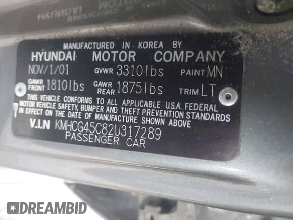 2002 Hyundai Accent GL с VIN KMHCG45C82U317289, выставлен на аукционе IAAI как лот 43595417 с пробегом 80 216 миль миль и . История ставок и продаж доступна на DreamBid. Изображение 9.