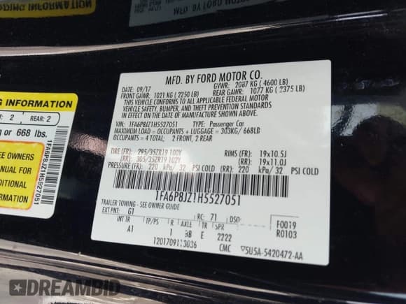 ✅ 2017 Ford Mustang Shelby GT350 • VIN: 1FA6P8JZ1H5527051 • Lot: 42047475. Wystawiony na IAAI z przebiegiem 99 737 mil. Bezpłatny archiwum sprzedaży aukcyjnych z USA i szczegółowy raport historii pojazdu na DreamBid. Zdjęcie 9.