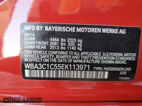 2014 BMW 3 Series 328i с VIN WBA3C1C55EK113971, выставлен на аукционе Copart как лот 80930805 с пробегом 81 542 миль миль и Списание • Salvage title. История ставок и продаж доступна на DreamBid. Изображение 12.