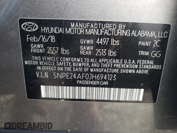 ✅ 2018 Hyundai Sonata SE • VIN: 5NPE24AF0JH694123 • Лот: 50900683. Опубликован ранее на Copart с пробегом 78 320 миль. Бесплатный доступ к архиву аукционных продаж из США и подробный отчёт об истории автомобиля на DreamBid. Изображение 12.