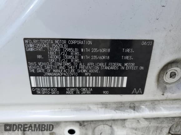 ✅ 2023 Subaru Solterra Premium • VIN: JTMABABA0PA023910 • Лот: 72095665. Опубликован ранее на Copart с пробегом 48 818 миль. Бесплатный доступ к архиву аукционных продаж из США и подробный отчёт об истории автомобиля на DreamBid. Изображение 14.