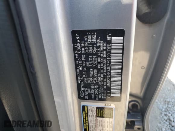 ✅ 2018 Hyundai Santa Fe SE Ultimate • VIN: KM8SR4HFXJU279199 • Лот: 91659675. Опубликован ранее на Copart с пробегом 147 285 миль. Бесплатный доступ к архиву аукционных продаж из США и подробный отчёт об истории автомобиля на DreamBid. Изображение 13.