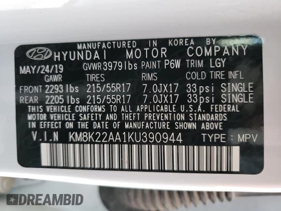 ✅ 2019 Hyundai Kona SEL • VIN: KM8K22AA1KU390944 • Лот: 38020434. Опубликован ранее на Copart с пробегом 44 765 миль. Бесплатный доступ к архиву аукционных продаж из США и подробный отчёт об истории автомобиля на DreamBid. Изображение 15.