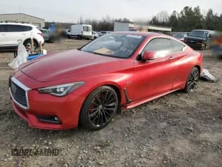 ✅ 2017 Infiniti Q60 Red Sport 400 • VIN: JN1FV7EK9HM610291 • Lot: 45558145. Wystawiony na Copart z przebiegiem 56 940 mil. Bezpłatny archiwum sprzedaży aukcyjnych z USA i szczegółowy raport historii pojazdu na DreamBid. Zdjęcie 1.