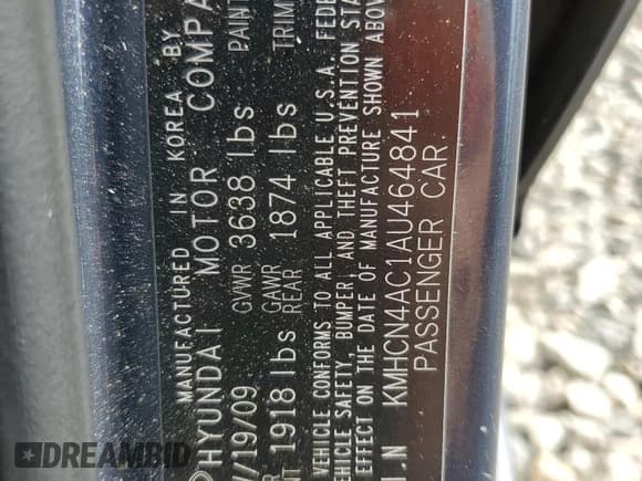 ✅ 2010 Hyundai Accent GLS • VIN: KMHCN4AC1AU464841 • Лот: 64738755. Опубликован ранее на Copart с пробегом 167 230 миль. Бесплатный доступ к архиву аукционных продаж из США и подробный отчёт об истории автомобиля на DreamBid. Изображение 12.