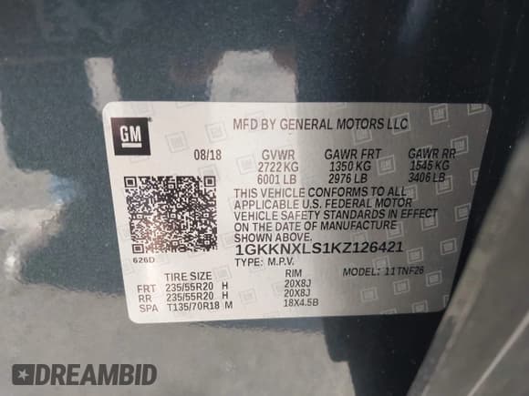 ✅ 2019 GMC Acadia Denali • VIN: 1GKKNXLS1KZ126421 • Lot: 43456658. Wystawiony na IAAI z przebiegiem 40 820 mil. Bezpłatny archiwum sprzedaży aukcyjnych z USA i szczegółowy raport historii pojazdu na DreamBid. Zdjęcie 9.
