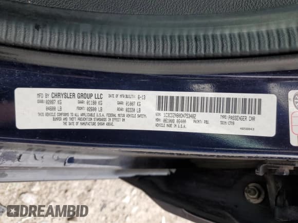 ✅ 2013 Dodge Avenger SE • VIN: 1C3CDZAB0DN753482 • Лот: 80434064. Опубликован ранее на Copart с пробегом 206 848 миль. Бесплатный доступ к архиву аукционных продаж из США и подробный отчёт об истории автомобиля на DreamBid. Изображение 15.