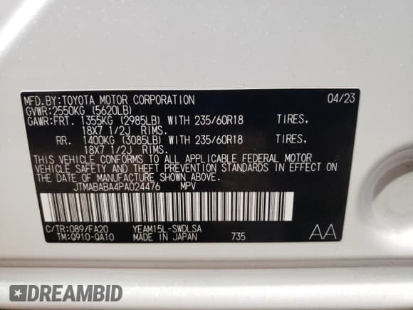 ✅ 2023 Subaru Solterra Premium • VIN: JTMABABA4PA024476 • Lot: 77164104. Wystawiony na Copart z przebiegiem 4 306 mil. Bezpłatny archiwum sprzedaży aukcyjnych z USA i szczegółowy raport historii pojazdu na DreamBid. Zdjęcie 13.