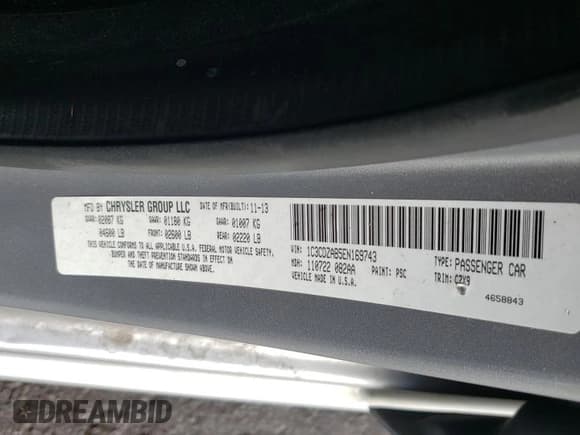 ✅ 2014 Dodge Avenger SE • VIN: 1C3CDZAB5EN169743 • Лот: 75340904. Опубликован ранее на Copart с пробегом 181 697 миль. Бесплатный доступ к архиву аукционных продаж из США и подробный отчёт об истории автомобиля на DreamBid. Изображение 13.