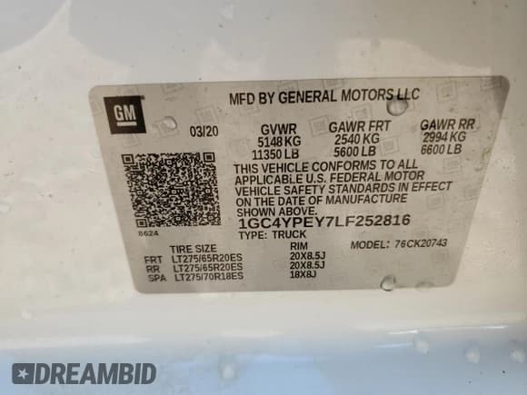 ✅ 2020 Chevrolet Silverado 2500HD LTZ • VIN: 1GC4YPEY7LF252816 • Lot: 66037495. Wystawiony na Copart z przebiegiem 126 886 mil. Bezpłatny archiwum sprzedaży aukcyjnych z USA i szczegółowy raport historii pojazdu na DreamBid. Zdjęcie 13.