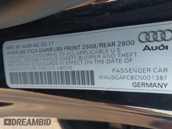 ✅ 2012 Audi A7 Prestige • VIN: WAUSGAFC8CN001381 • Lot: 43621268. Wystawiony na IAAI z przebiegiem 120 071 mil. Bezpłatny archiwum sprzedaży aukcyjnych z USA i szczegółowy raport historii pojazdu na DreamBid. Zdjęcie 9.