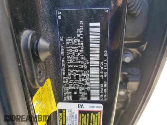 ✅ 2013 Toyota Venza LE • VIN: 4T3BA3BB4DU044946 • Lot: 92623335. Listed on Copart with 186,066 mi. Free auction sales archive from the USA and detailed vehicle history report at DreamBid. Image 13.