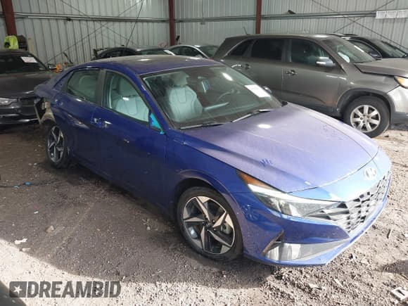 ✅ 2023 Hyundai Elantra Limited • VIN: KMHLN4AJ0PU052319 • Lot: 43292819. Listed on IAAI with 54,808 mi. Free auction sales archive from the USA and detailed vehicle history report at DreamBid. Image 1.