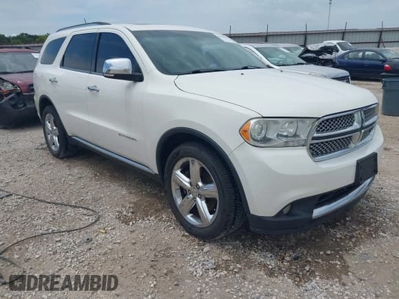 ✅ 2012 Dodge Durango Citadel • VIN: 1C4RDHEG8CC321691 • Lot: 42853865. Listed on IAAI with 193,795 mi. Free auction sales archive from the USA and detailed vehicle history report at DreamBid. Image 1.