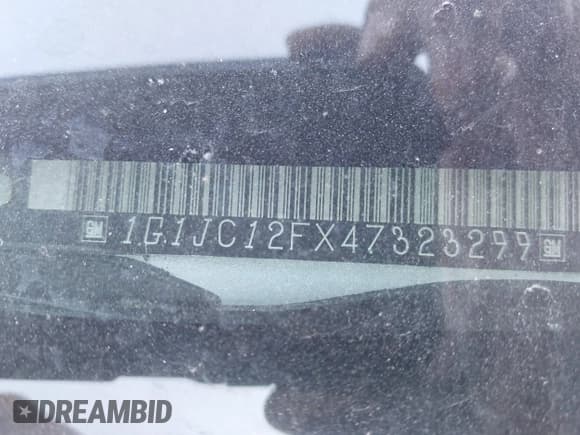 ✅ 2004 Chevrolet Cavalier • VIN: 1G1JC12FX47323299 • Lot: 42831561. Listed on IAAI with 214,384 mi. Free auction sales archive from the USA and detailed vehicle history report at DreamBid. Image 9.