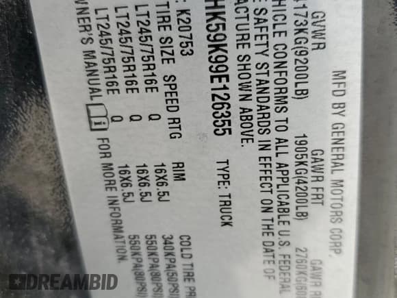 ✅ 2009 Chevrolet Silverado 2500HD LT • VIN: 1GCHK59K99E126355 • Лот: 55120284. Опубликован ранее на Copart с пробегом 292 281 миль. Бесплатный доступ к архиву аукционных продаж из США и подробный отчёт об истории автомобиля на DreamBid. Изображение 14.