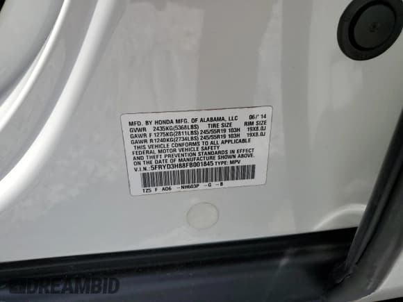 ✅ 2015 Acura MDX Advance • VIN: 5FRYD3H88FB001845 • Лот: 57665535. Опубликован ранее на Copart с пробегом 135 167 миль. Бесплатный доступ к архиву аукционных продаж из США и подробный отчёт об истории автомобиля на DreamBid. Изображение 13.