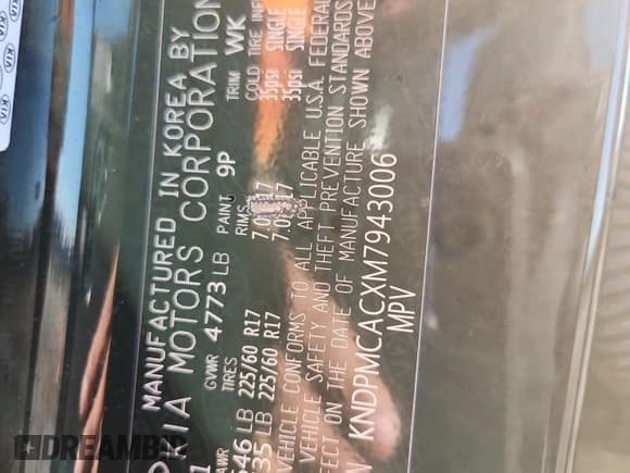 ✅ 2021 Kia Sportage LX • VIN: KNDPMCACXM7943006 • Lot: 89445935. Listed on Copart with Not provided. Free auction sales archive from the USA and detailed vehicle history report at DreamBid. Image 12.