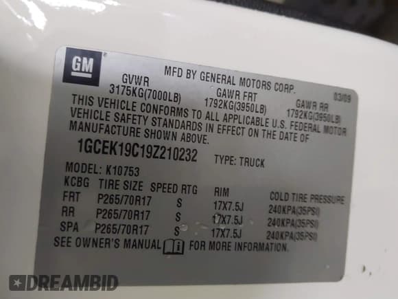 ✅ 2009 Chevrolet Silverado 1500 LS • VIN: 1GCEK19C19Z210232 • Lot: 41854596. Listed on IAAI with 136,583 mi. Free auction sales archive from the USA and detailed vehicle history report at DreamBid. Image 9.