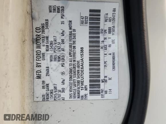 ✅ 2010 Ford Explorer XLT • VIN: 1FMEU7DE6AUA15388 • Lot: 94029485. Wystawiony na Copart z przebiegiem 166 273 mil. Bezpłatny archiwum sprzedaży aukcyjnych z USA i szczegółowy raport historii pojazdu na DreamBid. Zdjęcie 13.