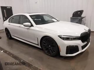 ✅ 2022 BMW 7 Series 750i xDrive • VIN: WBA7U2C03NCG89838 • Lot: 42187695. Listed on IAAI with 27,443 mi. Free auction sales archive from the USA and detailed vehicle history report at DreamBid. Image 1.