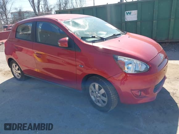 ✅ 2015 Mitsubishi Mirage ES • VIN: ML32A4HJ7FH050174 • Lot: 41790491. Listed on IAAI with 46,068 mi. Free auction sales archive from the USA and detailed vehicle history report at DreamBid. Image 1.