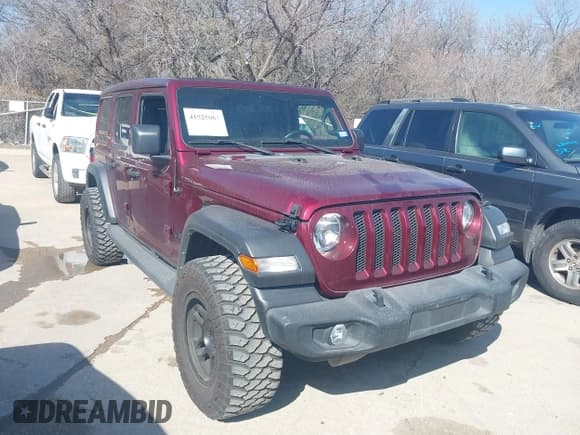 ✅ 2022 Jeep Wrangler Unlimited High Tide • VIN: 1C4HJXDG1NW119356 • Lot: 41525063. Listed on IAAI with 18,025 mi. Free auction sales archive from the USA and detailed vehicle history report at DreamBid. Image 1.