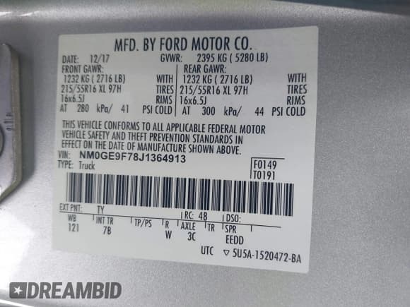 ✅ 2018 Ford Transit Connect XLT • VIN: NM0GE9F78J1364913 • Lot: 41569538. Listed on IAAI with 143,164 mi. Free auction sales archive from the USA and detailed vehicle history report at DreamBid. Image 9.