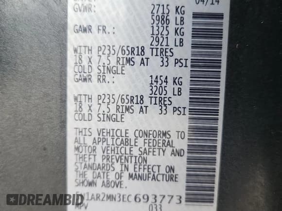 ✅ 2014 Nissan Pathfinder Platinum • VIN: 5N1AR2MN3EC693773 • Lot: 90035455. Wystawiony na Copart z przebiegiem 159 739 mil. Bezpłatny archiwum sprzedaży aukcyjnych z USA i szczegółowy raport historii pojazdu na DreamBid. Zdjęcie 13.