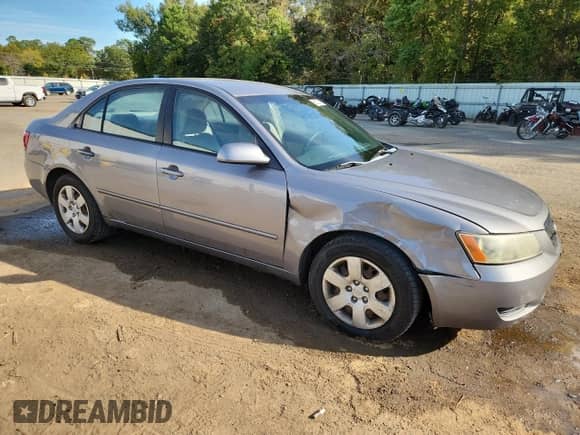 2007 Hyundai Sonata GLS with VIN 5NPET46C67H287024, listed as a Copart auction lot 89638345 with 135,538 mi miles and Salvage title. Bid and sale history available at DreamBid. Image 4.