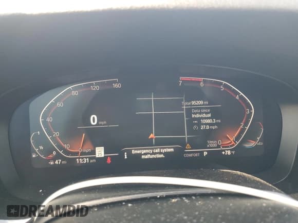 ✅ 2021 BMW 5 Series 530i • VIN: WBA53BH00MWX01120 • Lot: 81826005. Listed on Copart with 95,209 mi. Free auction sales archive from the USA and detailed vehicle history report at DreamBid. Image 9.