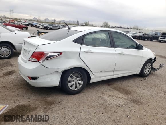 ✅ 2016 Hyundai Accent SE • VIN: KMHCT4AE6GU160887 • Lot: 81261943. Listed on Copart with Not provided. Free auction sales archive from the USA and detailed vehicle history report at DreamBid. Image 3.