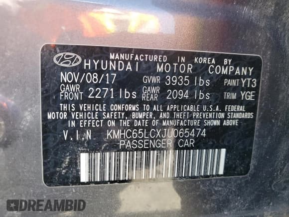 ✅ 2018 Hyundai Ioniq Blue • VIN: KMHC65LCXJU065474 • Lot: 71411294. Wystawiony na Copart z przebiegiem 62 366 mil. Bezpłatny archiwum sprzedaży aukcyjnych z USA i szczegółowy raport historii pojazdu na DreamBid. Zdjęcie 12.