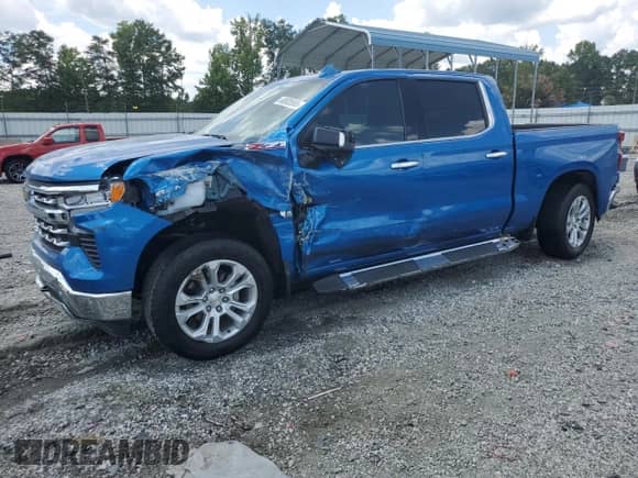 2023 Chevrolet Silverado 1500 LTZ with VIN 3GCUDGED8PG105336, listed as a Copart auction lot 66505565 with 28,277 mi miles and Salvage title. Bid and sale history available at DreamBid. Image 1.