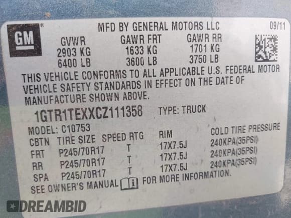 ✅ 2012 GMC Sierra 1500 Work Truck • VIN: 1GTR1TEXXCZ111358 • Лот: 42048884. Опубликован ранее на IAAI с пробегом 165 249 миль. Бесплатный доступ к архиву аукционных продаж из США и подробный отчёт об истории автомобиля на DreamBid. Изображение 9.