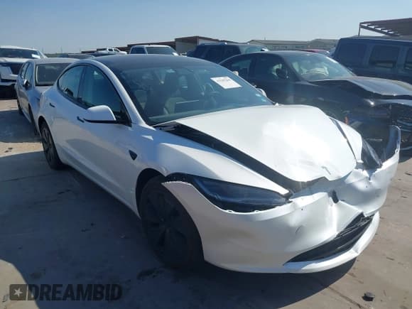 ✅ 2024 Tesla Model 3 • VIN: 5YJ3E1EA9RF768550 • Лот: 43185264. Опубликован ранее на IAAI с пробегом 7 747 миль. Бесплатный доступ к архиву аукционных продаж из США и подробный отчёт об истории автомобиля на DreamBid. Изображение 1.