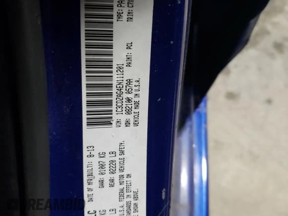 ✅ 2014 Dodge Avenger SE • VIN: 1C3CDZAG4EN111201 • Лот: 43600995. Опубликован ранее на Copart с пробегом 200 460 миль. Бесплатный доступ к архиву аукционных продаж из США и подробный отчёт об истории автомобиля на DreamBid. Изображение 13.