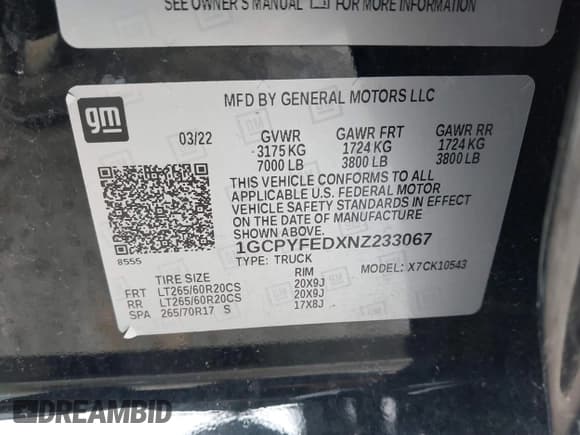 ✅ 2022 Chevrolet Silverado 1500 LT Trail Boss • VIN: 1GCPYFEDXNZ233067 • Lot: 41618201. Wystawiony na IAAI z przebiegiem 75 673 mil. Bezpłatny archiwum sprzedaży aukcyjnych z USA i szczegółowy raport historii pojazdu na DreamBid. Zdjęcie 9.