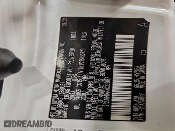 ✅ 2022 Lexus RX 350 • VIN: 2T2JZMDA7NC309087 • Лот: 95136495. Опубликован ранее на Copart с пробегом Не указан. Бесплатный доступ к архиву аукционных продаж из США и подробный отчёт об истории автомобиля на DreamBid. Изображение 13.