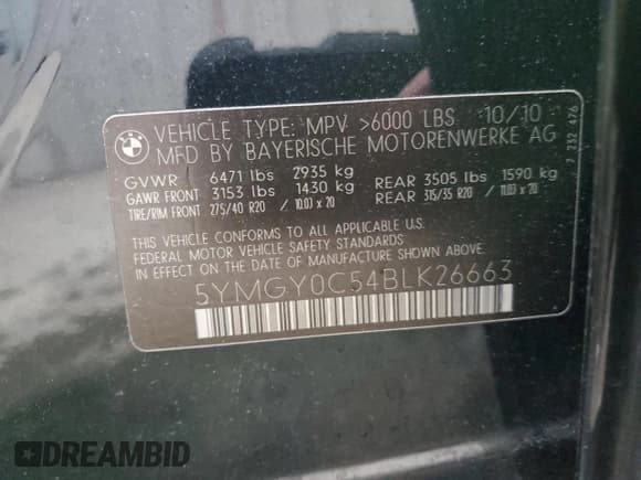 ✅ 2011 BMW X5 M • VIN: 5YMGY0C54BLK26663 • Lot: 41816655. Wystawiony na Copart z przebiegiem 163 046 mil. Bezpłatny archiwum sprzedaży aukcyjnych z USA i szczegółowy raport historii pojazdu na DreamBid. Zdjęcie 13.