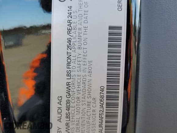 ✅ 2018 Audi S5 Prestige • VIN: WAUR4AF52JA058740 • Lot: 90568205. Listed on Copart with 69,875 mi. Free auction sales archive from the USA and detailed vehicle history report at DreamBid. Image 12.