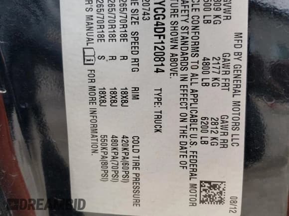 ✅ 2013 Chevrolet Silverado 2500HD LTZ • VIN: 1GC1KYCG4DF120814 • Lot: 82825784. Listed on Copart with 125,488 mi. Free auction sales archive from the USA and detailed vehicle history report at DreamBid. Image 13.