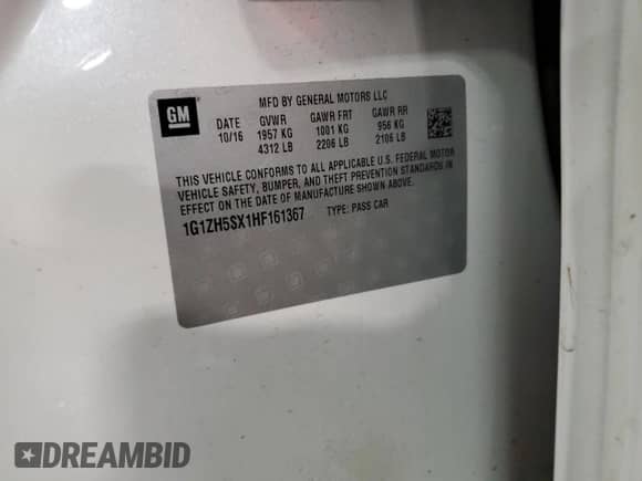 ✅ 2017 Chevrolet Malibu Premier • VIN: 1G1ZH5SX1HF161367 • Lot: 82561835. Wystawiony na Copart z przebiegiem 91 246 mil mil. Skorzystaj z bezpłatnego archiwum sprzedaży aukcyjnych z USA i zobacz szczegółowy raport historii pojazdu na DreamBid. Zdjęcie 12.